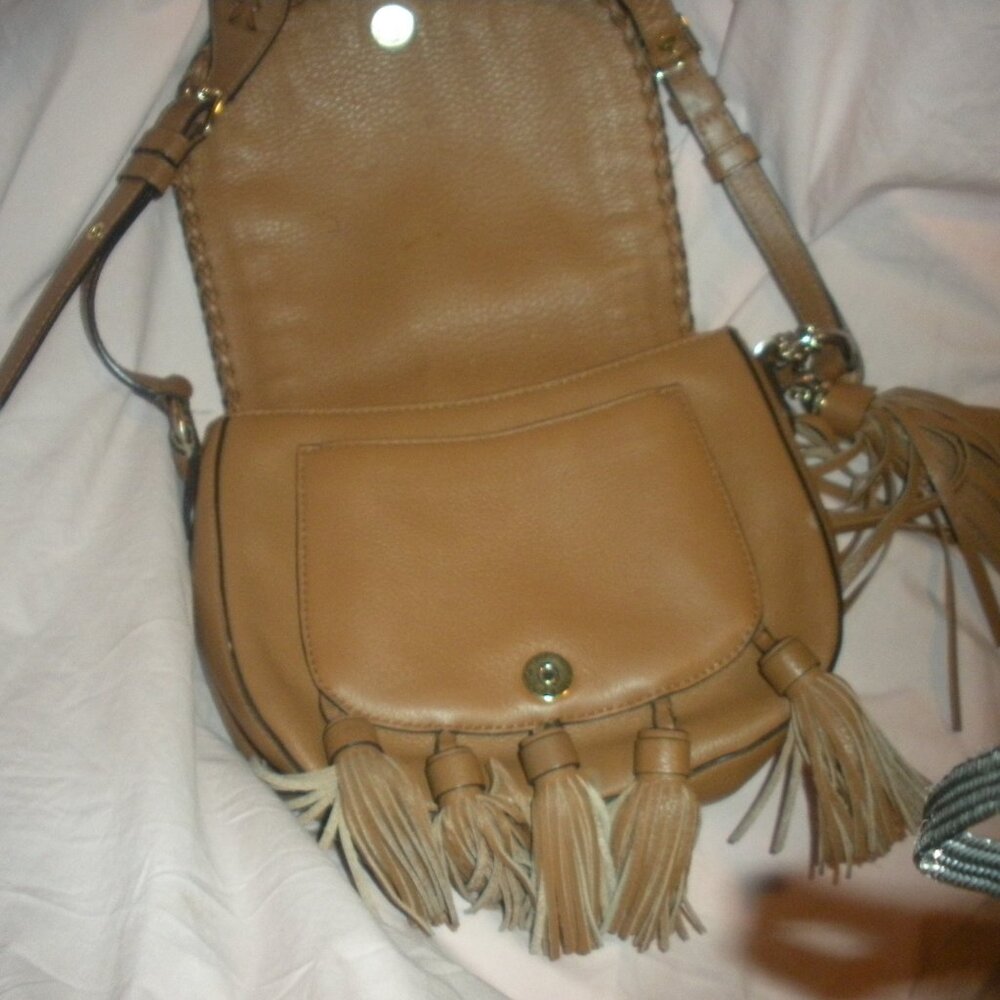 Michael Kors Moroccan Pebbled Brown Shoulder Bag - Picture 2 of 5